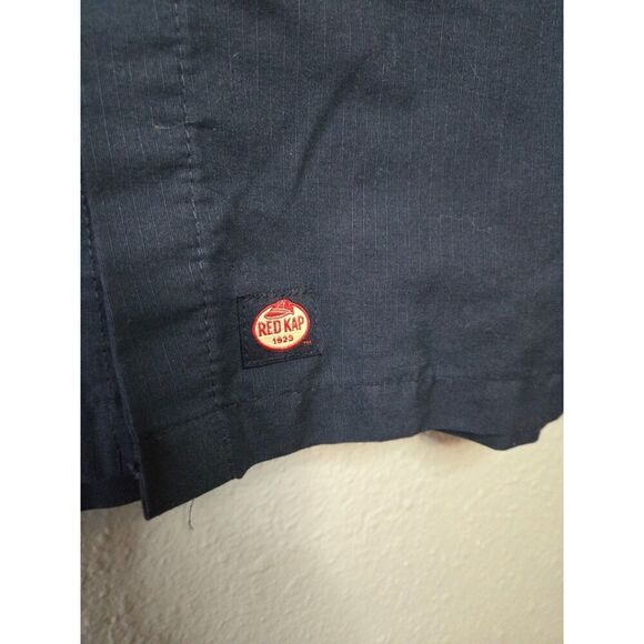 Red Kap Men's Navy and Light Gray Short Sleeve Two Tone Crew Shirt Size XL - Picture 3 of 6